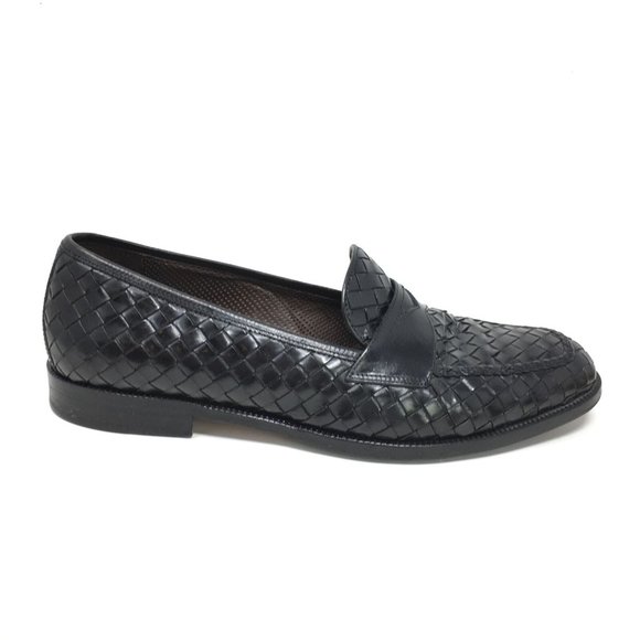 Bragano Cole Haan Loafers Shoes Sz 9.5 Black Woven main image 3